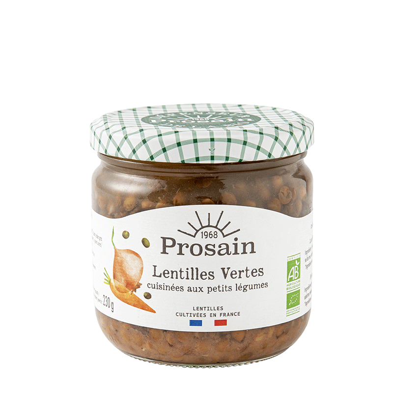 Prosain -- Lentilles vertes bio cuisinées aux petits légumes - 345 g