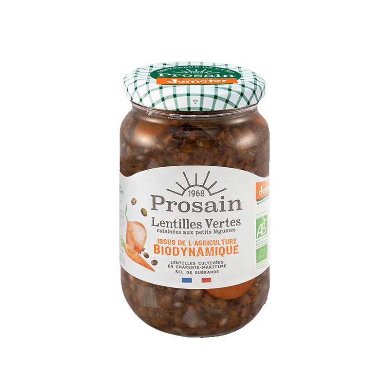 Prosain -- Lentilles vertes demeter cuisinées aux petits légumes - 330 g