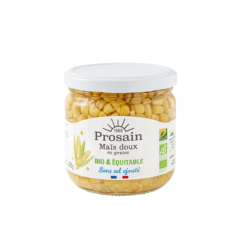 Prosain -- Maïs doux en grains bio et sans sel ajouté - 345 g