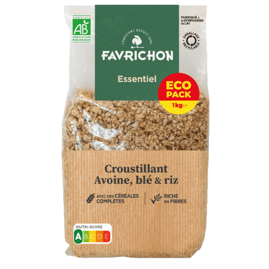 Favrichon -- Croustillant essentiel avoine, blé et riz bio - 1 kg