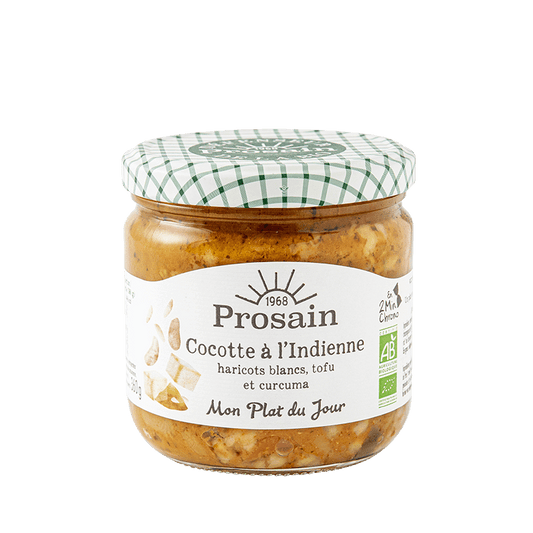 Prosain -- Cocotte à l'indienne aux haricots blancs, tofu et curcuma bio - 360 g