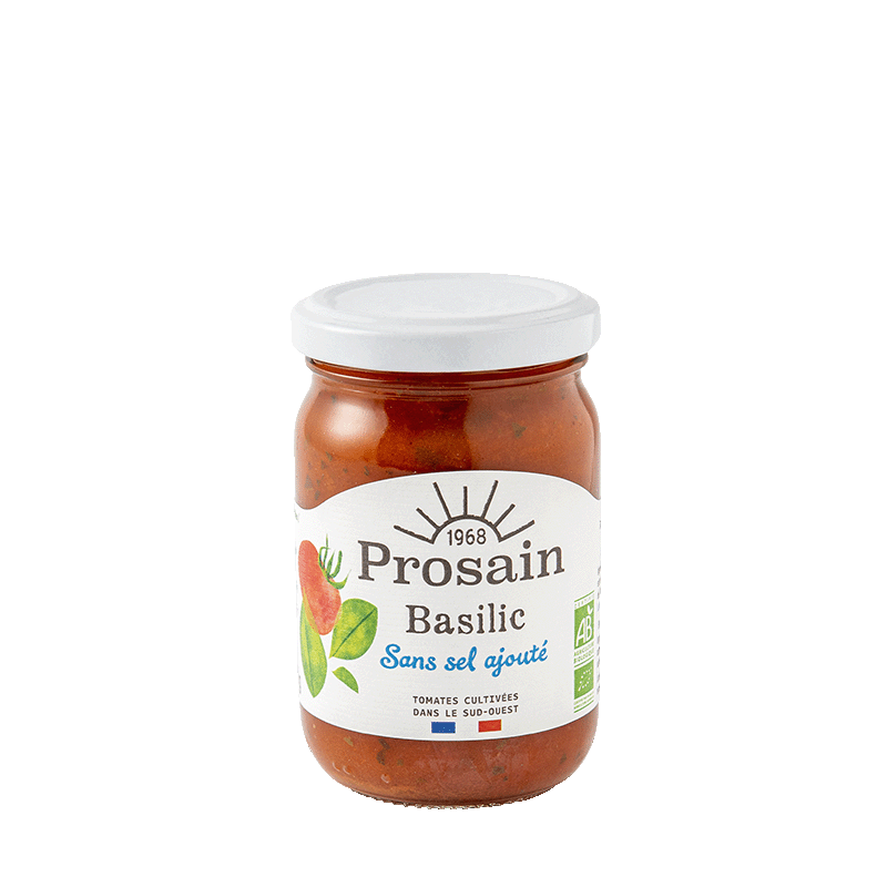 Prosain -- Sauce tomate au basilic bio et sans sel ajouté - 200 g