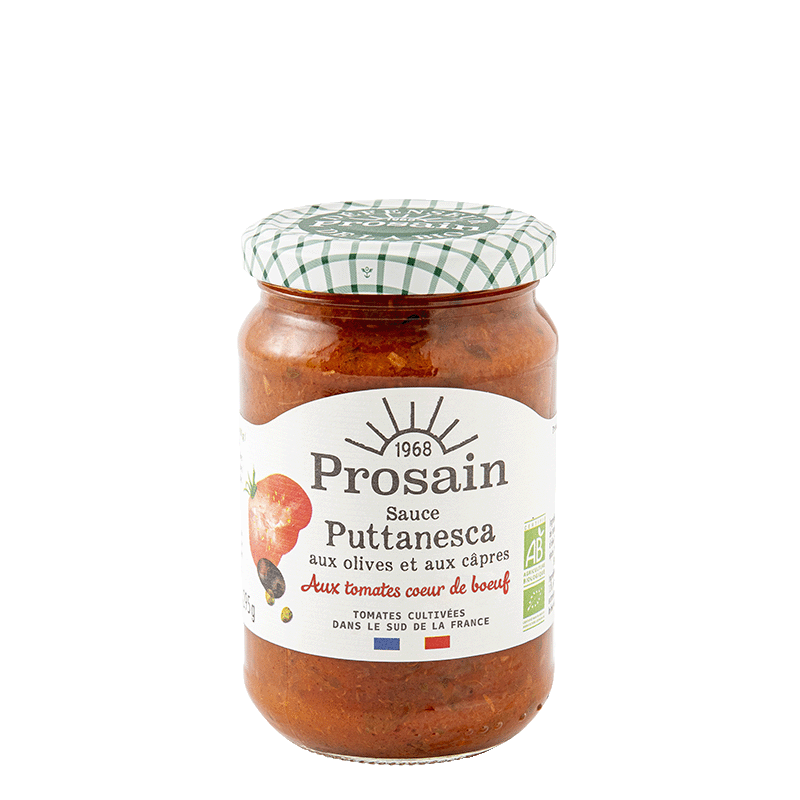 Prosain -- Sauce puttanesca aux tomates cœur de bœuf, olives et câpres - 295 g