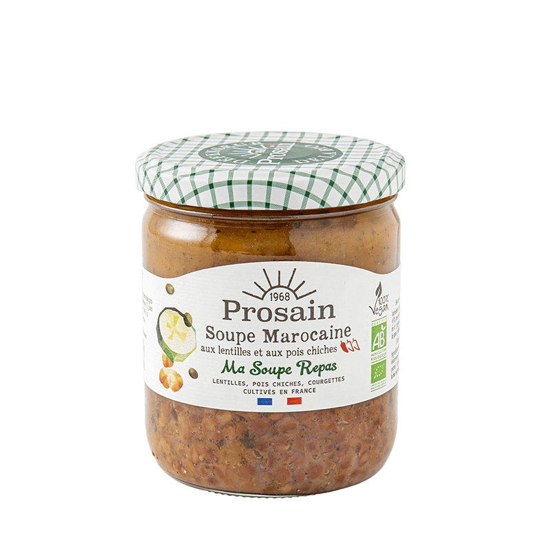Prosain -- Soupe marocaine aux lentilles & pois chiches bio vegan - 420 g